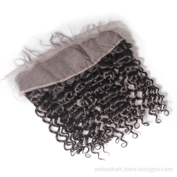 Grade 8A Mink Peruvian Remy Virgin Hair Bundles Deep Wave Weft With Middle Part Deep Wave Lace Closure